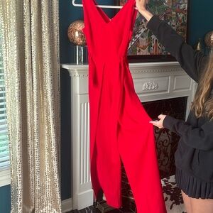 red jumpsuit